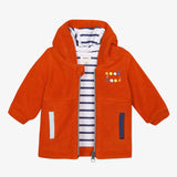 Newborn boy terry hooded jacket