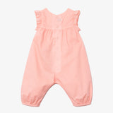 Newborn girl pink sleevless jumpsuit