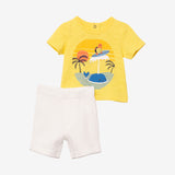 Newborn boy T-shirt and shorts set