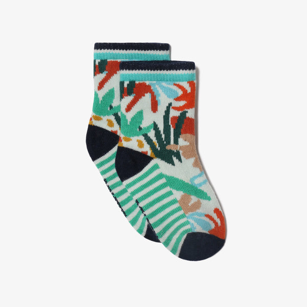 Baby boy green jungle socks