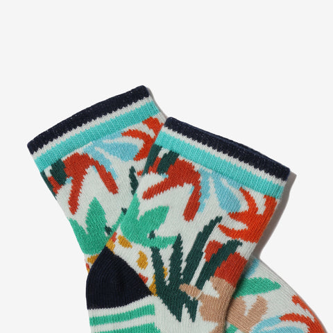 Baby boy green jungle socks