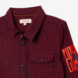 Boy long sleeve red check shirt