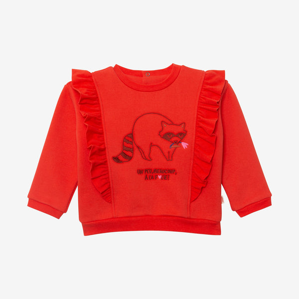 Baby girl red sweatshirt