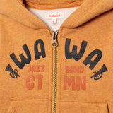 Baby boy caramel zip hoodie