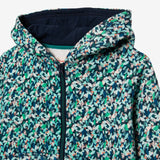 Girl floral green zip hoodie