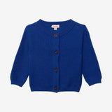 Newborn unisex blue knit cardigan