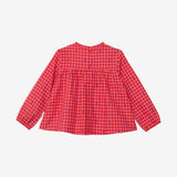 Baby girl red check blouse