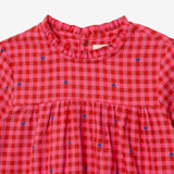 Baby girl red check blouse