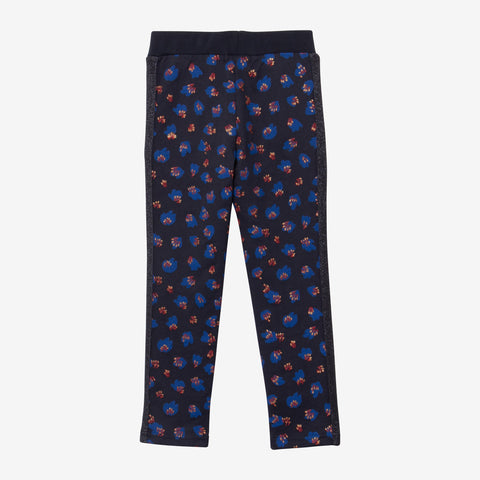 Girl navy printed joggers