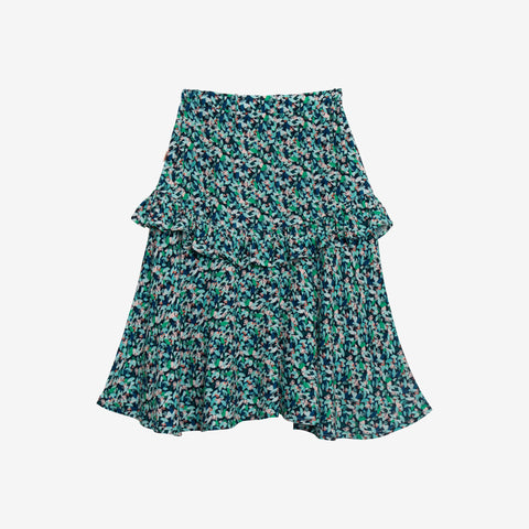 Girl midi floral ruffle skirt