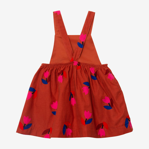 Baby girl tulip overalls dress