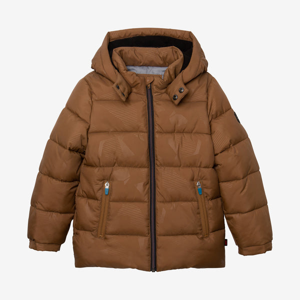Boy brown puffer coat