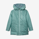 Girl reversible puffer coat