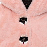 Baby girl faux fur pink coat