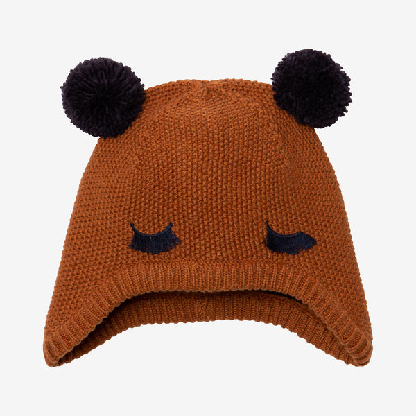 Baby girl brown hat