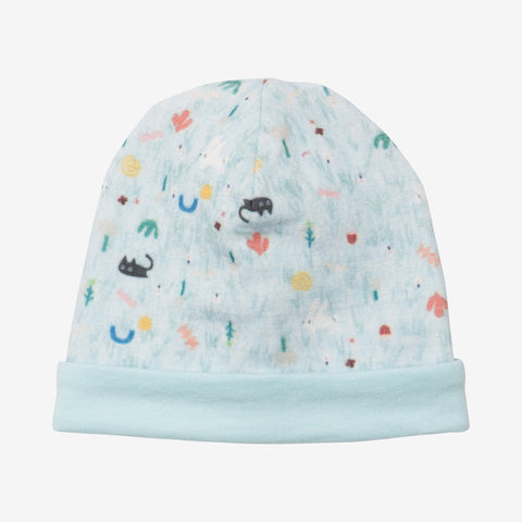 Newborn girl pastel blue hat