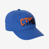 Kid blue embroidered cap
