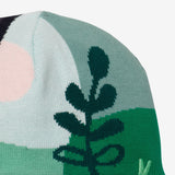Baby girl green knit hat