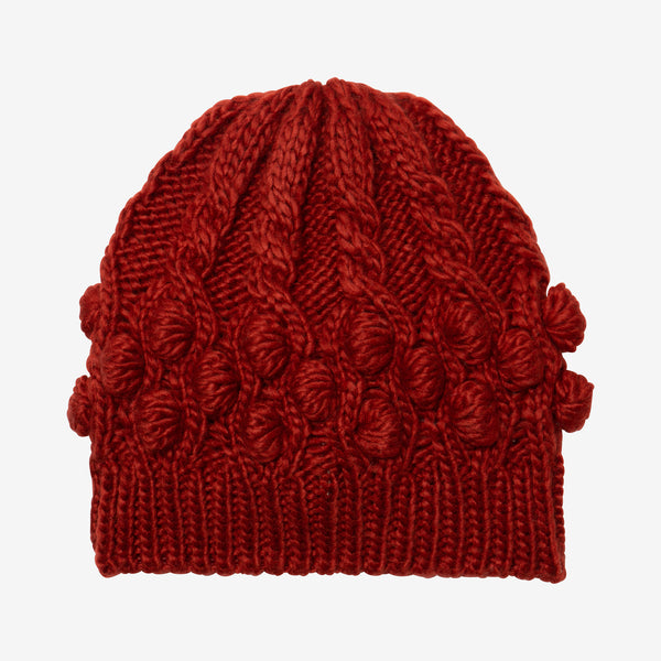 Girl brown knit hat
