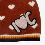 Girl pompom knit hat