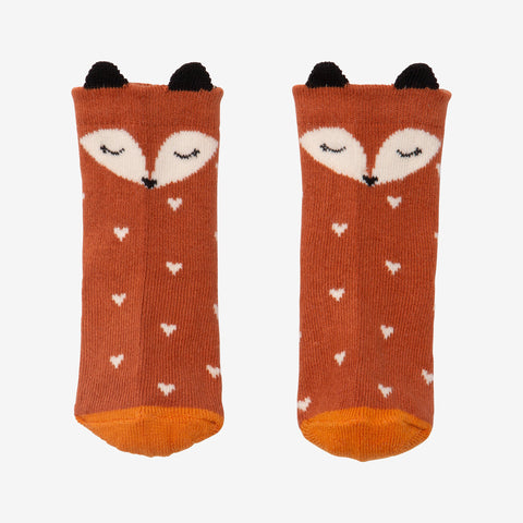 Newborn girl squirrel camel socks