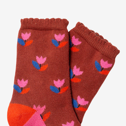 Baby girl tulips socks