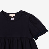 Baby girl's blue puff-sleeve T-shirt