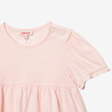 Baby girl's pink puff-sleeve T-shirt