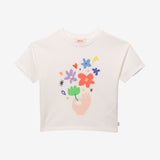 Girls' colorful flowered T-shirt