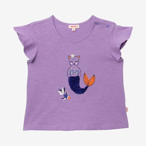 Baby girl mermaid-cat T-shirt