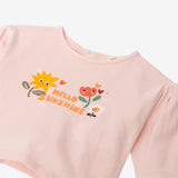 Newborn girls' pink T-shirt
