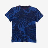 Boys' navy blue camo T-shirt