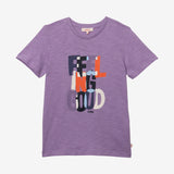Boy's purple slogan T-shirt