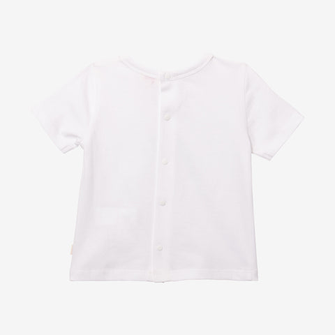 Newborn boys' white T-shirt
