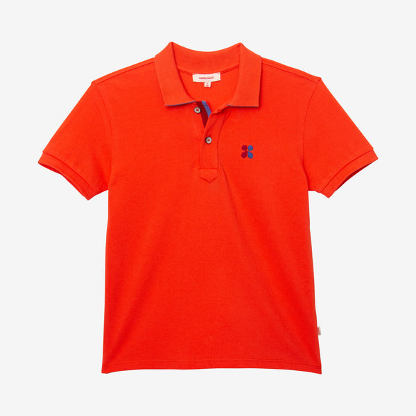 Boys' orange polo shirt