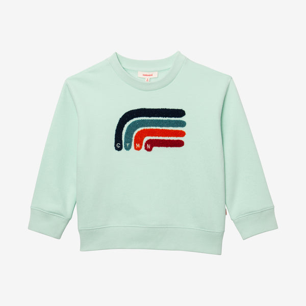 Boy's rainbow embroidered sweatshirt