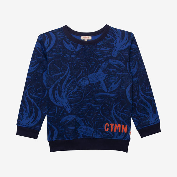 Boys' navy camo sweatshirt