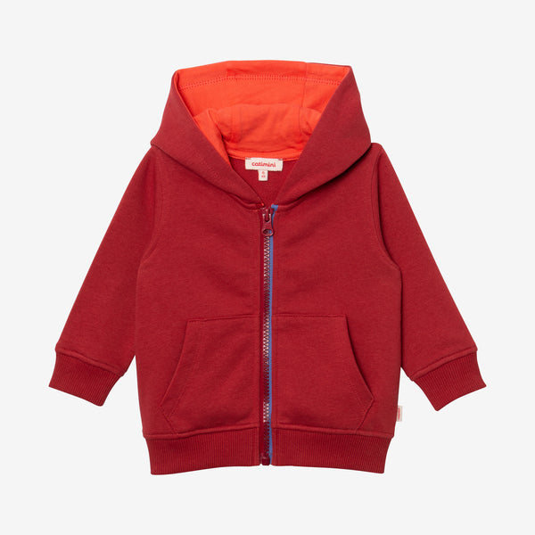Baby boys' clay-colored zip hoodie