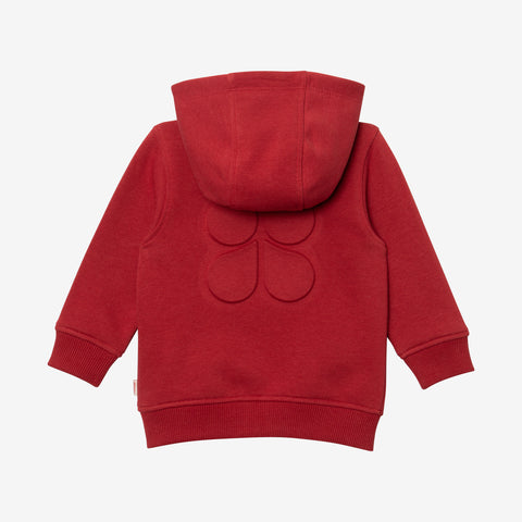 Baby boys' clay-colored zip hoodie
