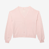 Girl's powder pink knitted cardigan