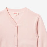 Baby girl's powder pink knitted cardigan