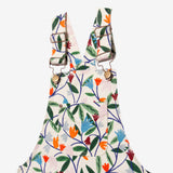 Girls' floral print overalls