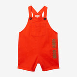 Baby Boy orange overall shorts