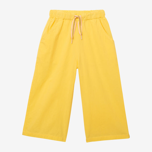 Girls' loose-fitting yellow pants