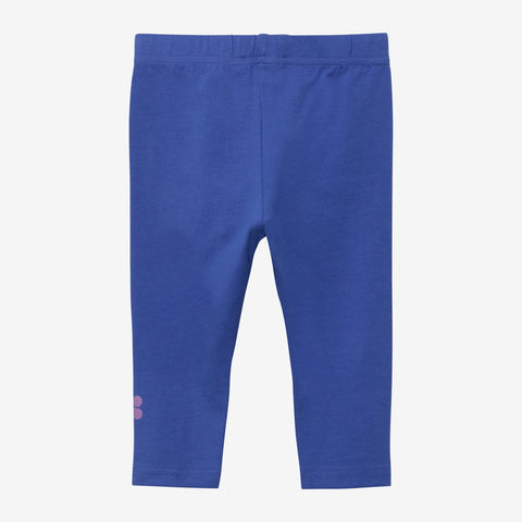 Baby girl's plain blue leggings