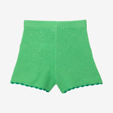 Girls' embroidered crochet shorts