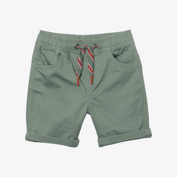 Baby Boy lichen green pull-on shorts