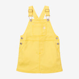 Girls' yellow denim overall dress