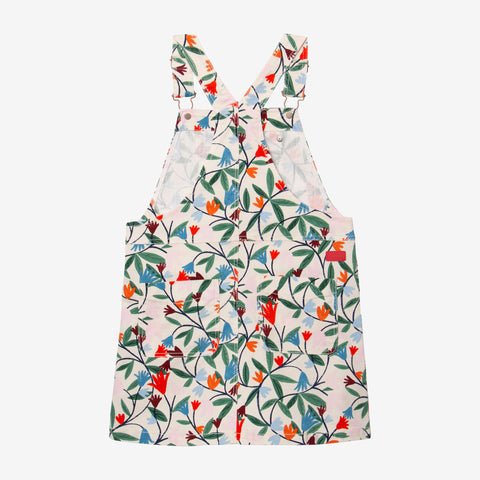Girls' floral overall dress