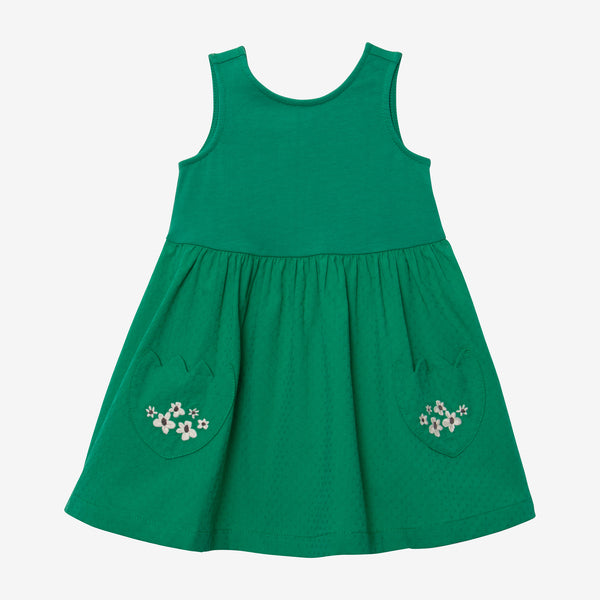 Baby girls' green overall dress